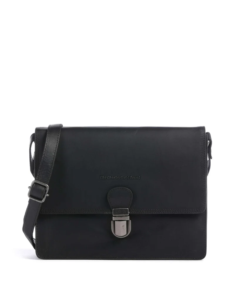 The Chesterfield Brand Wax Pull Up Cow Lunor Schultertasche black