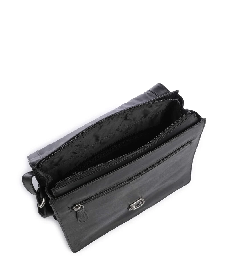 The Chesterfield Brand Wax Pull Up Cow Lunor Schultertasche black