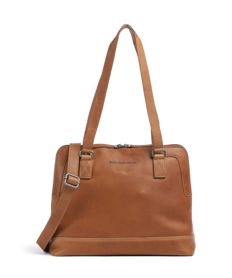 The Chesterfield Brand Wax Pull Up Cow Seron Schultertasche cognac
