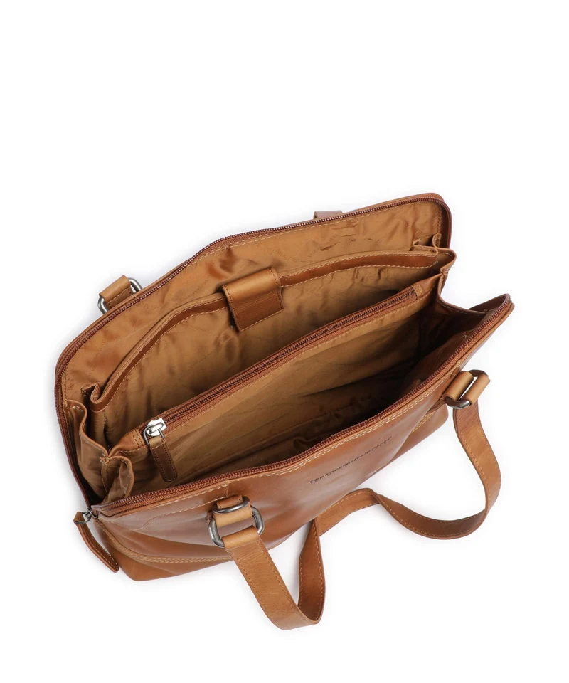 The Chesterfield Brand Wax Pull Up Cow Seron Schultertasche cognac