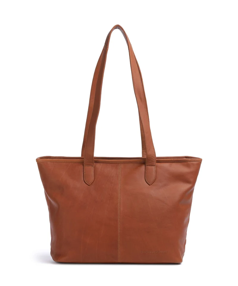 The Chesterfield Brand Wax Pull Up Cow Monza Shopper cognac