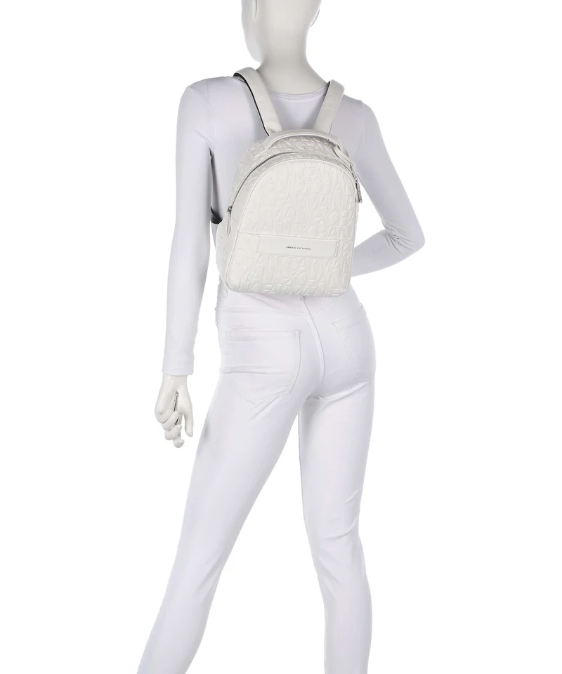 Armani Exchange Liz Pebble S Rucksack off white