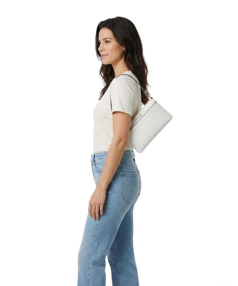 Michael Kors Jet Set Schultertasche optic white
