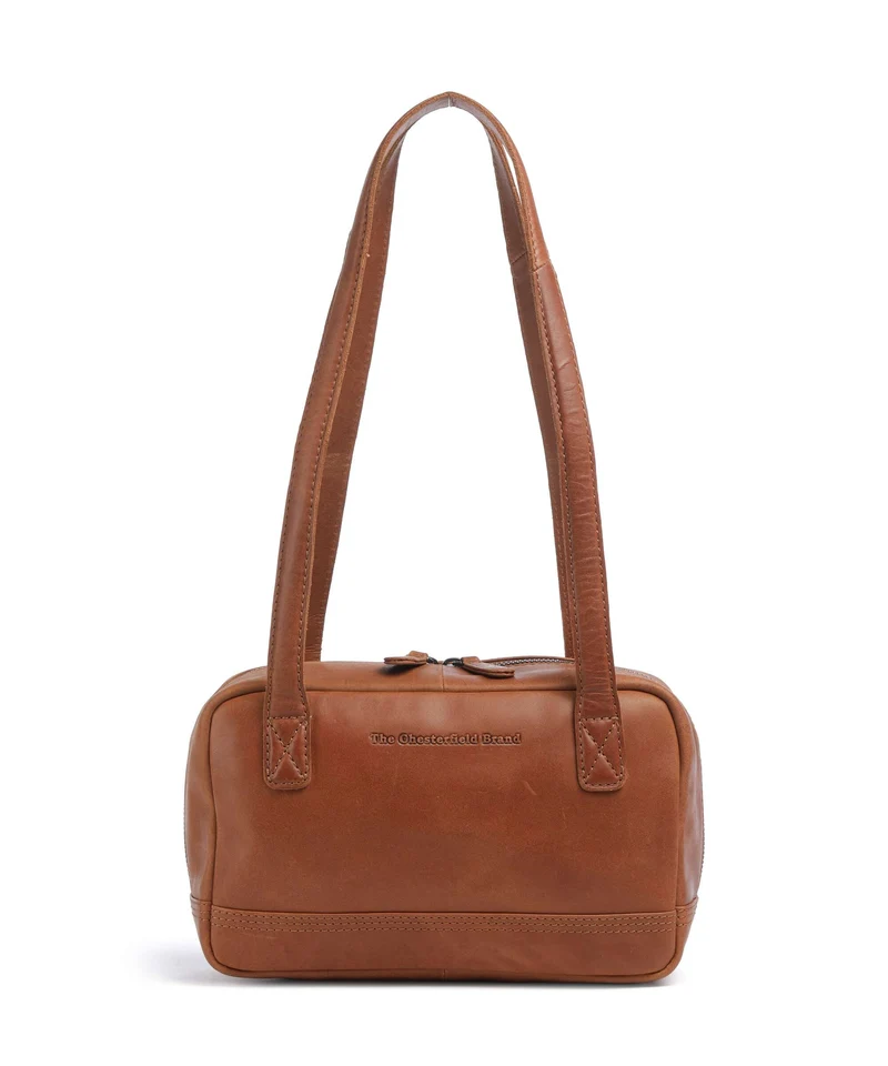 The Chesterfield Brand Wax Pull Up Cow Fenno Schultertasche cognac