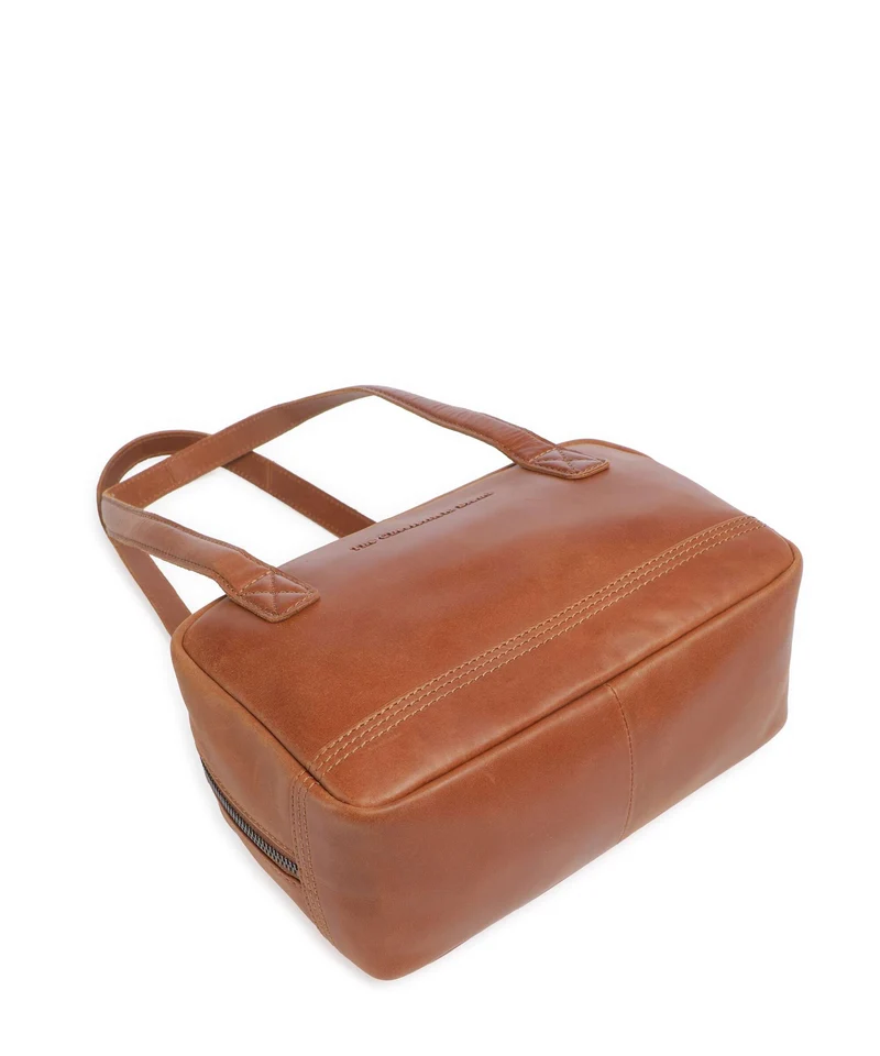 The Chesterfield Brand Wax Pull Up Cow Fenno Schultertasche cognac