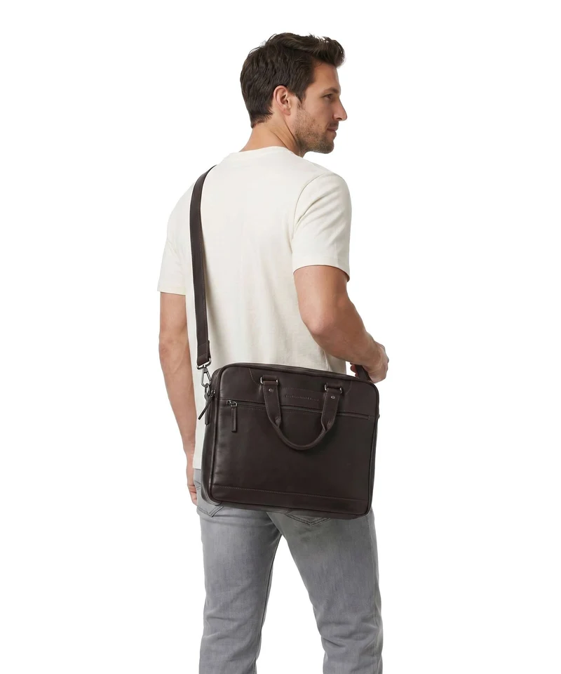 The Chesterfield Brand Wax Pull Up Cow Montara Laptoptasche brown