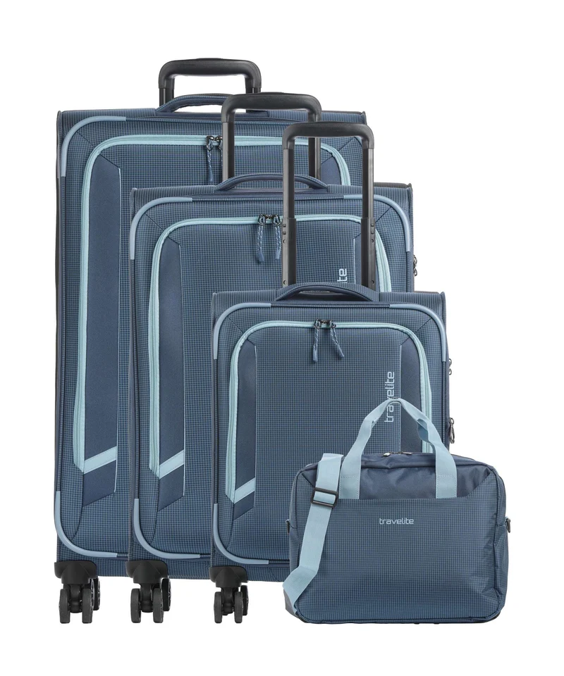 Travelite Corsiica 4-Rollen Trolley Set blue