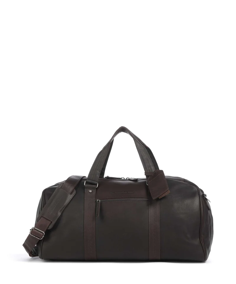 The Chesterfield Brand Wax Pull Up Cow Rivaro Weekender brown