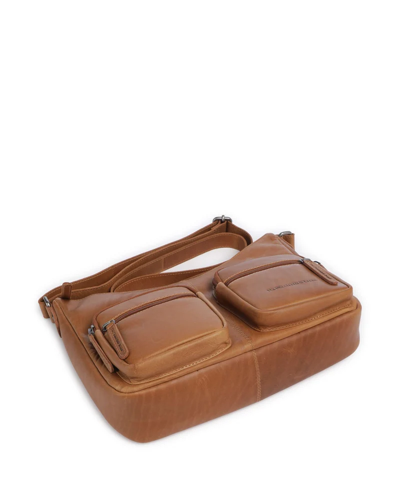 The Chesterfield Brand Wax Pull Up Cow Valenora Schultertasche cognac