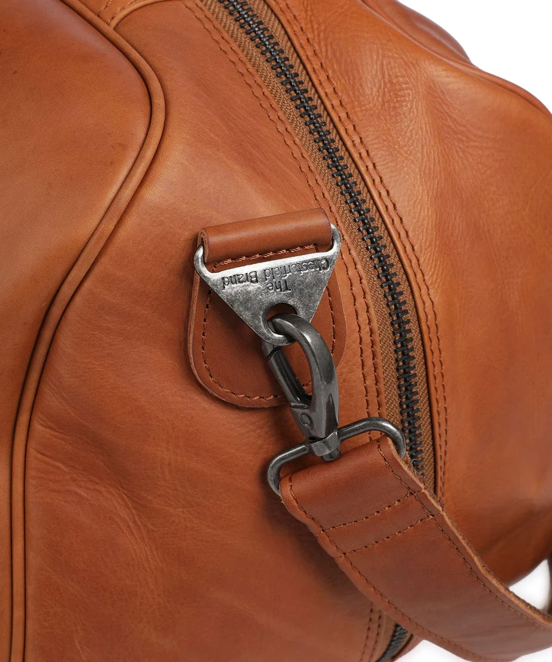 The Chesterfield Brand Wax Pull Up Cow Rivaro Weekender cognac