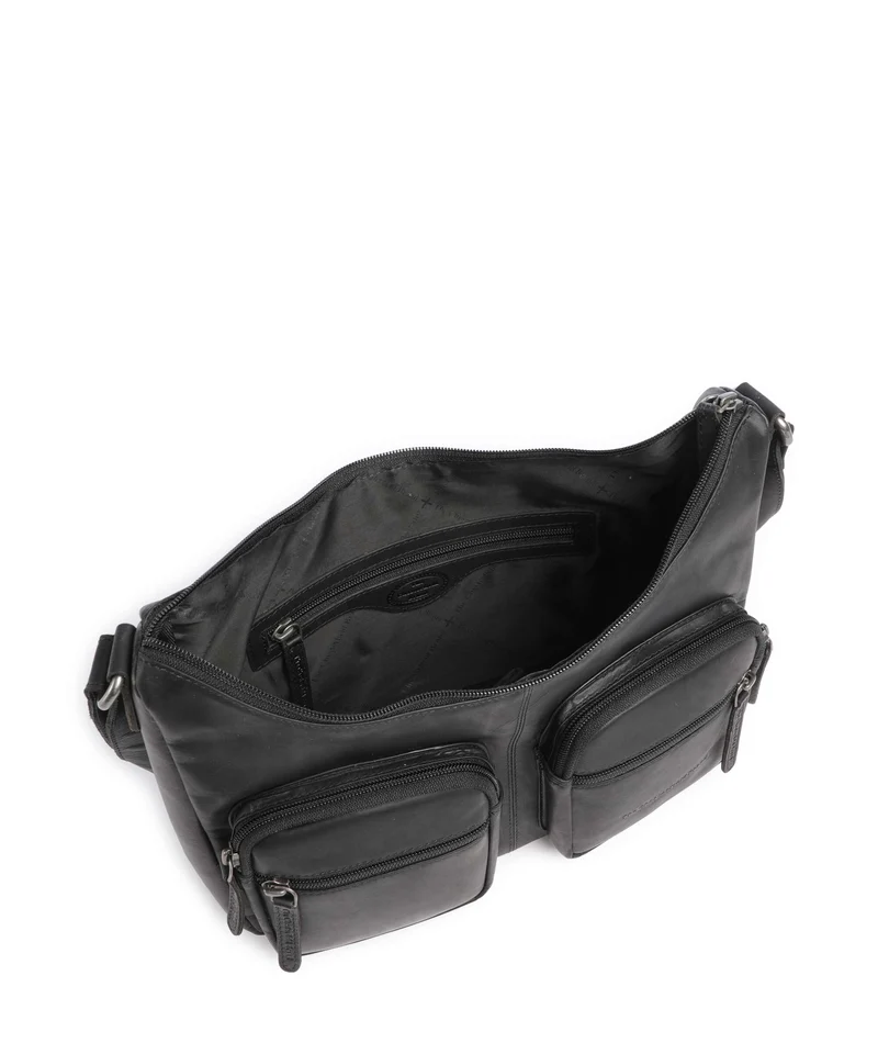 The Chesterfield Brand Wax Pull Up Cow Valenora Schultertasche black