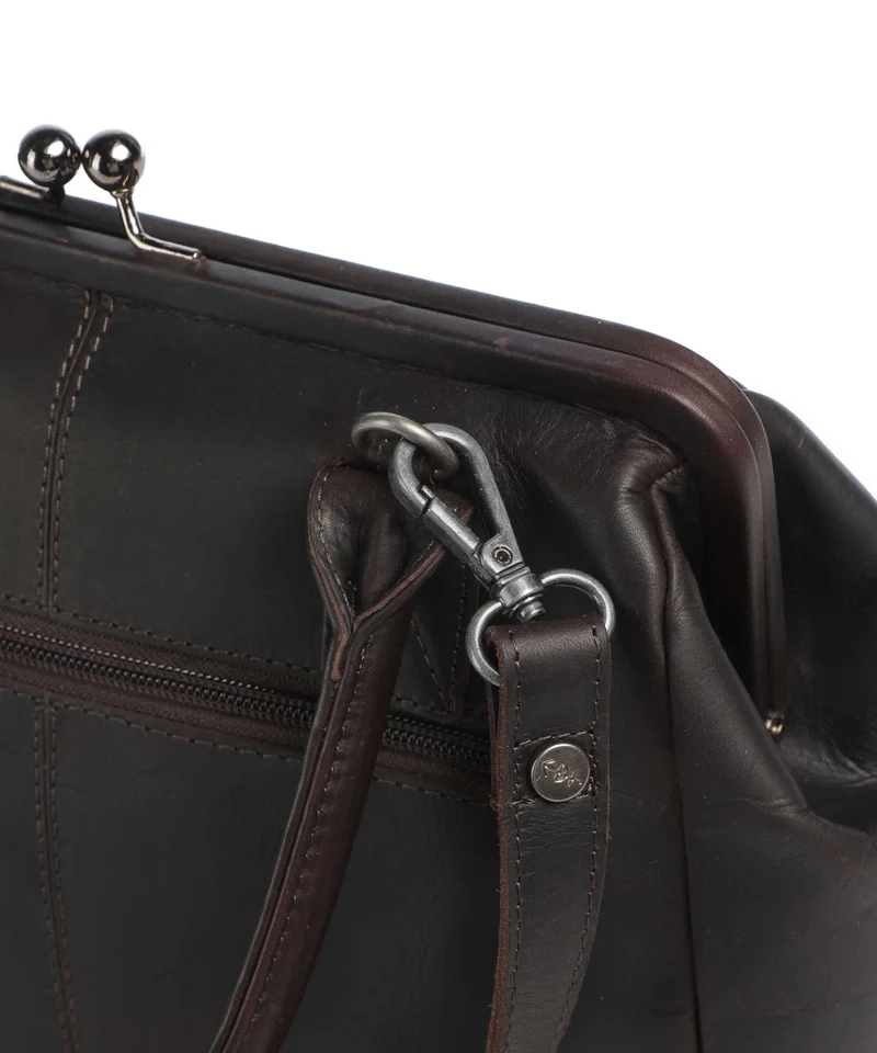 The Chesterfield Brand Wax Pull Up Cow Dorin Schultertasche brown