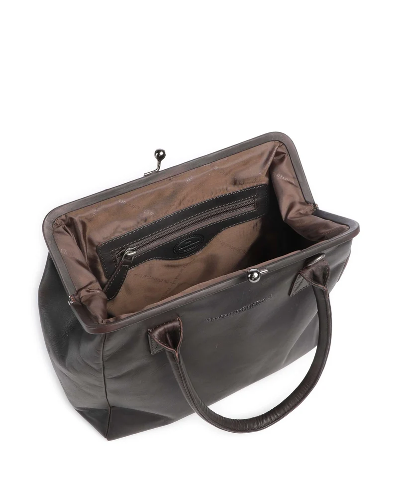 The Chesterfield Brand Wax Pull Up Cow Dorin Schultertasche brown