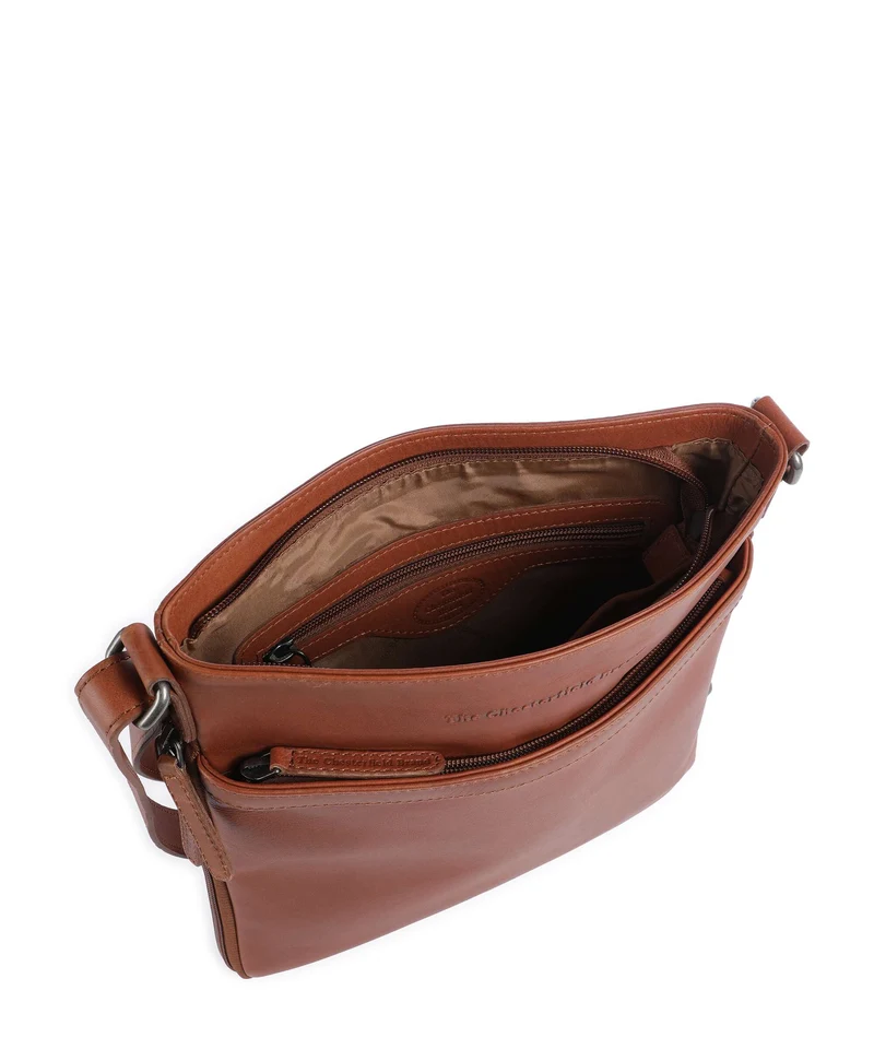 The Chesterfield Brand Wax Pull Up Cow Mirea Umhängetasche cognac