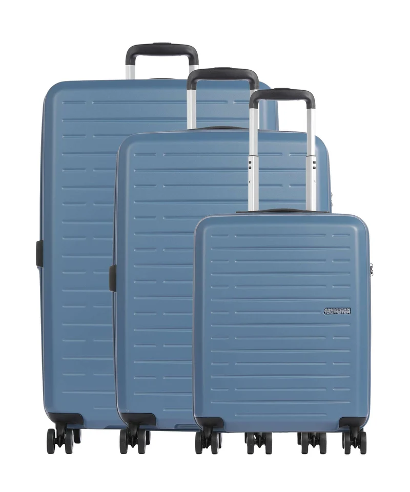 American Tourister Aerojoy 4-Rollen Trolley Set coronet blue