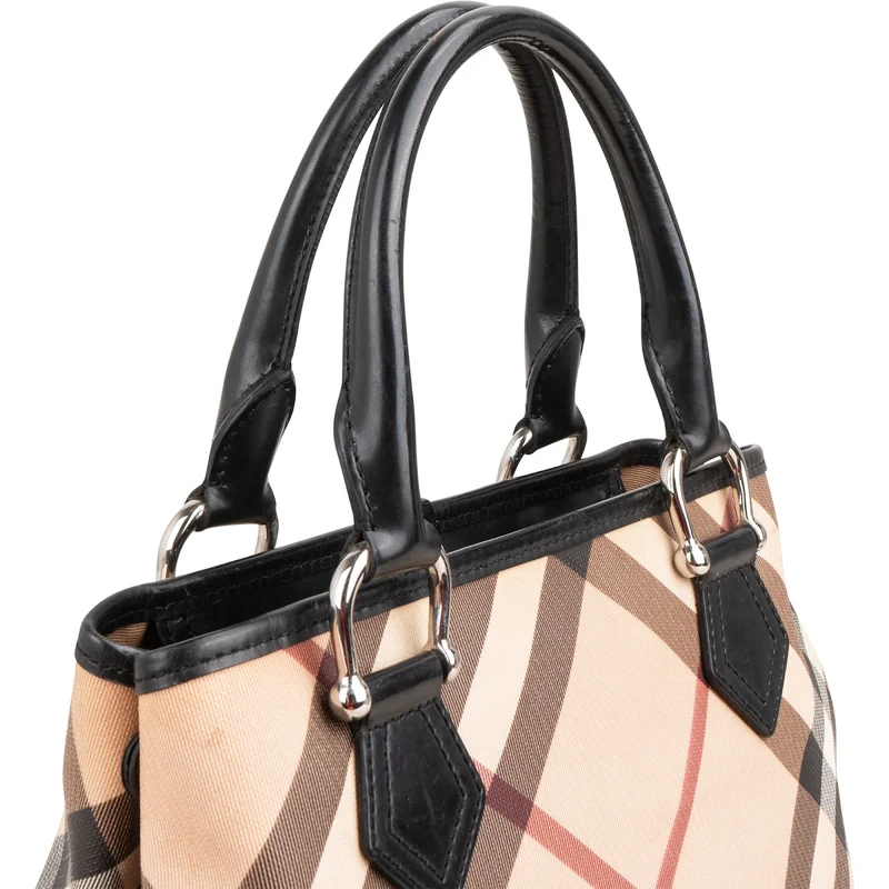 Burberry Nova-Check Monogram Tote Handbag