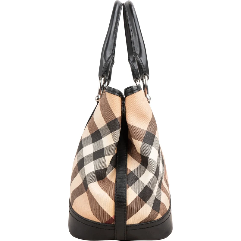 Burberry Nova-Check Monogram Tote Handbag