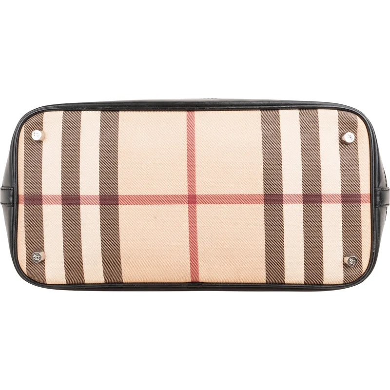 Burberry Nova-Check Monogram Tote Handbag