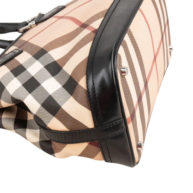 Burberry Nova-Check Monogram Tote Handbag