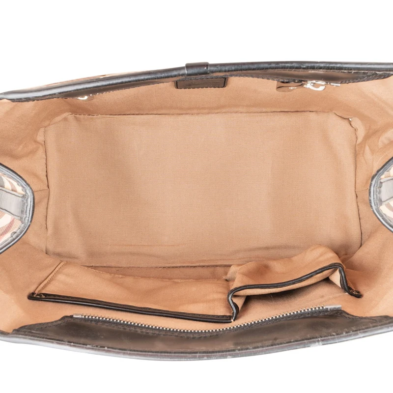 Burberry Nova-Check Monogram Tote Handbag