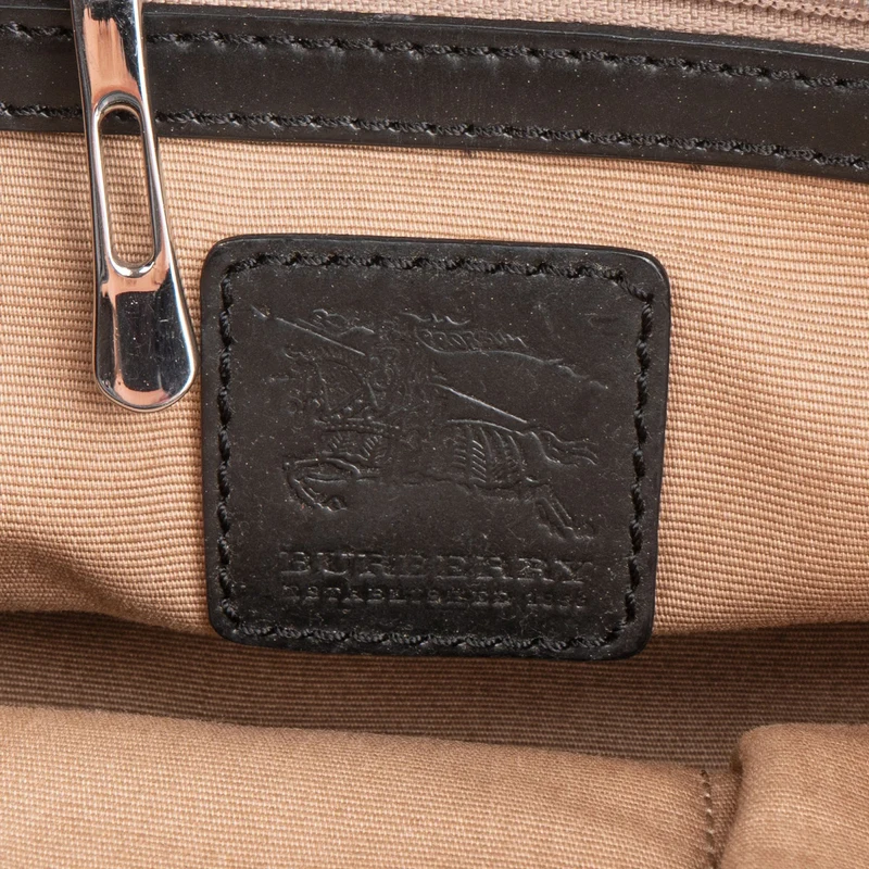 Burberry Nova-Check Monogram Tote Handbag