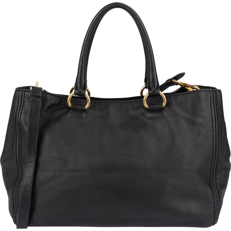 Prada Black Nappa Leather Tote Handbag