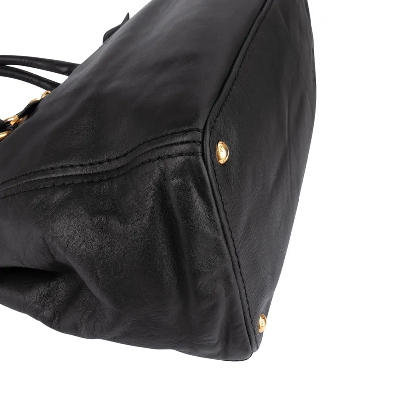 Prada Black Nappa Leather Tote Handbag