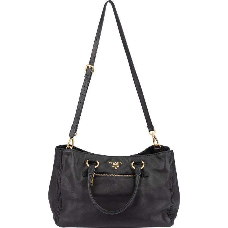 Prada Black Nappa Leather Tote Handbag