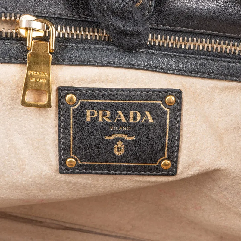 Prada Black Nappa Leather Tote Handbag