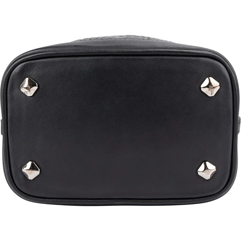 MCM Monogram Visetos Rabbit Drawstring Small Bucket Crossbody Bag