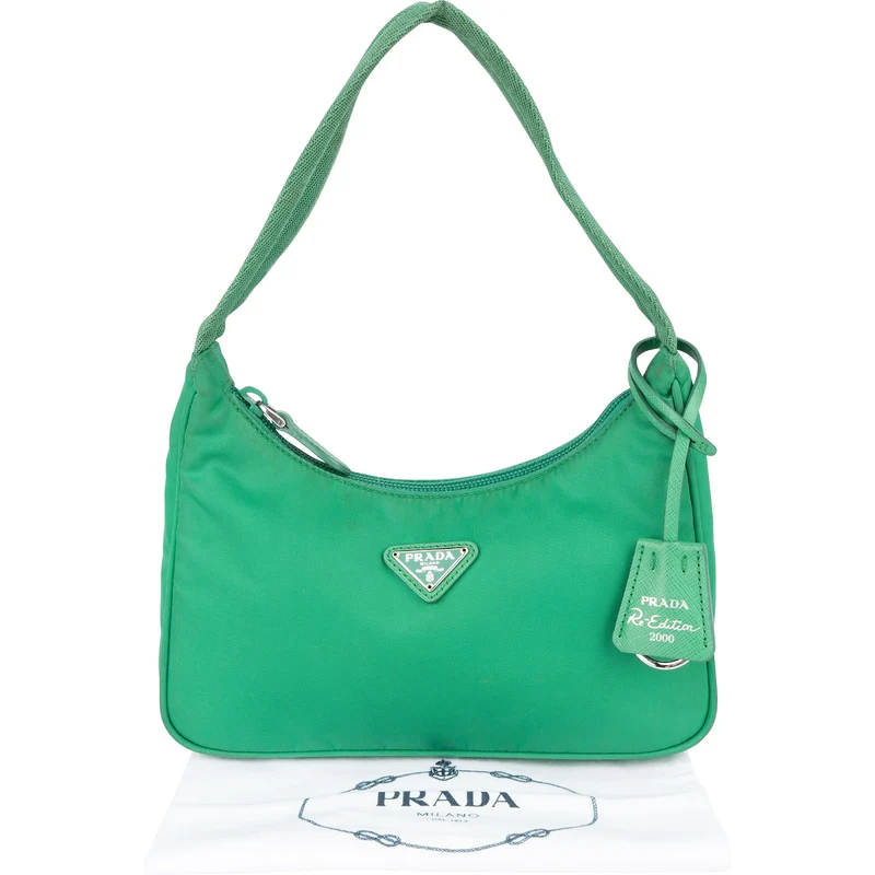 Prada Green Nylon Re-Edition 2000 Handbag