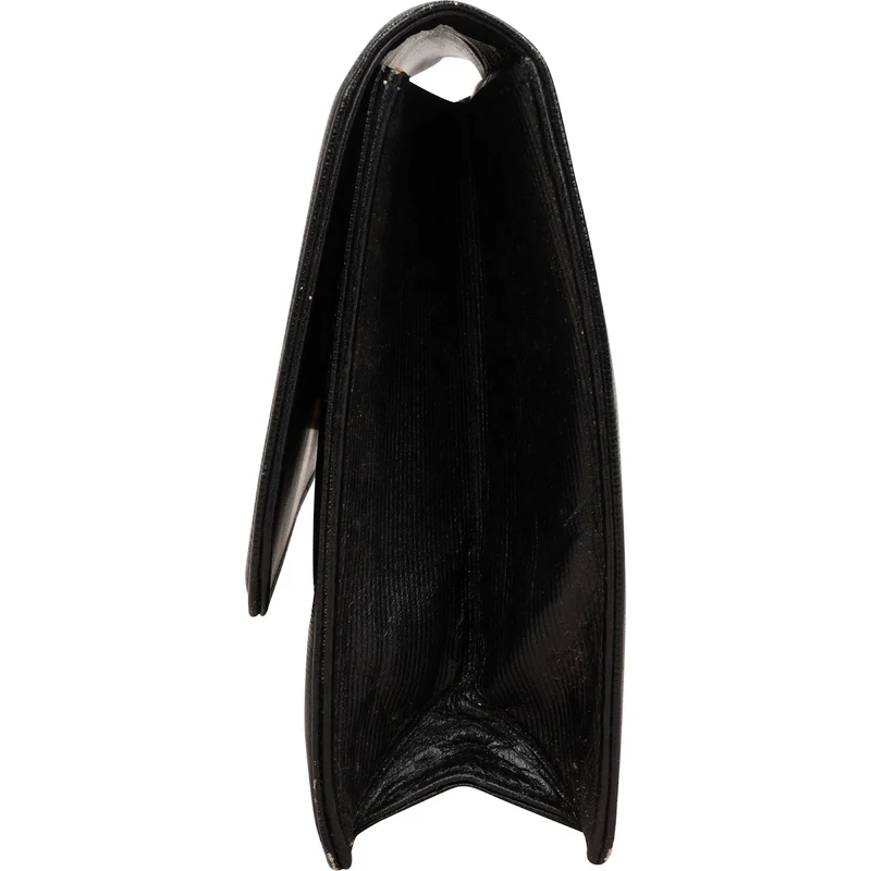 Yves Saint Laurent Vintage Studded Emblem Clutch Bag