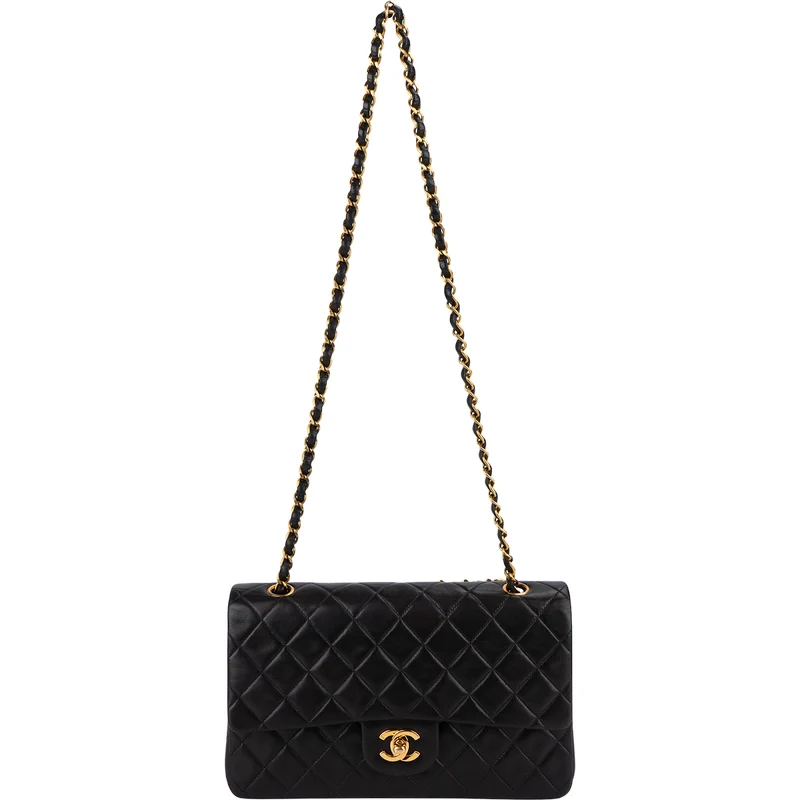 Chanel Quilted Lambskin 24K Gold Medium Double Flap Shoulder Bag