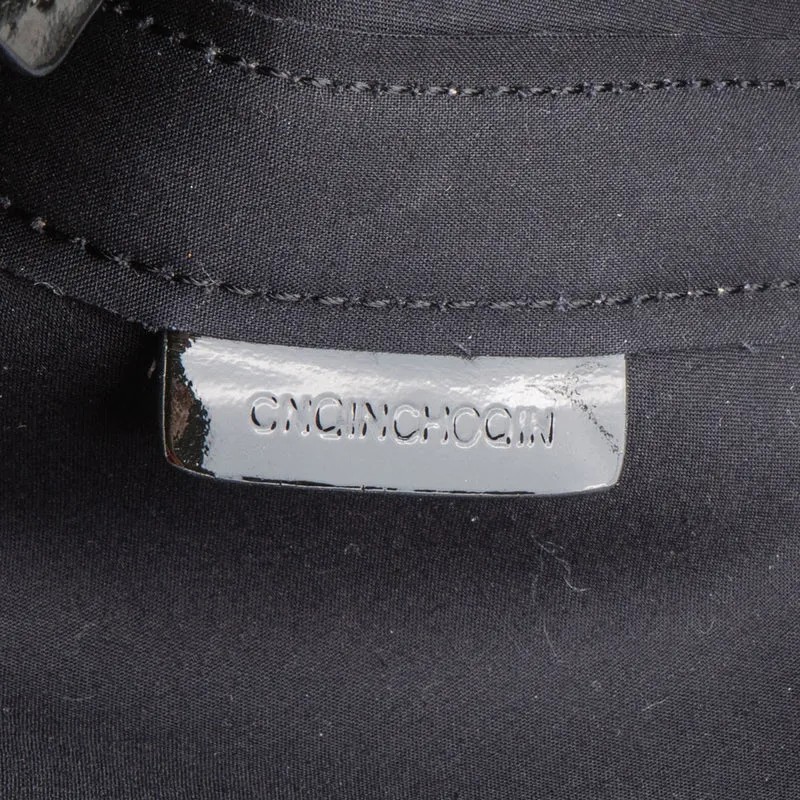 Burberry Nova-Check Monogram Patent Leather Tote Shoulder Bag