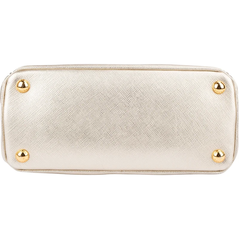 Prada Metallic Saffiano Leather Galleria Small Handbag