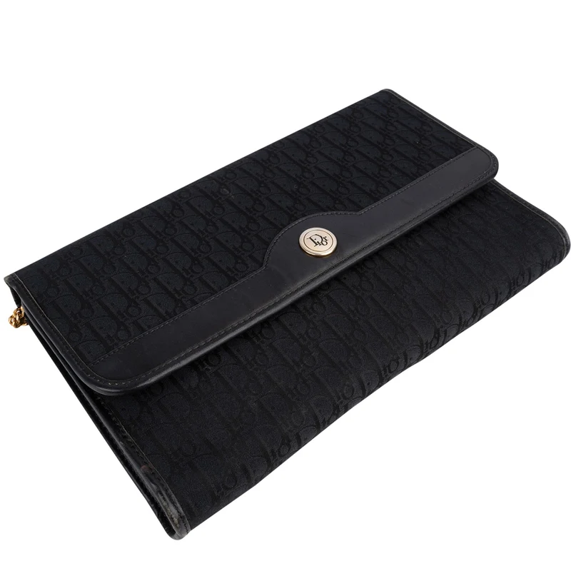 Christian Dior Oblique Monogram Vintage Single Flap Shoulder Bag