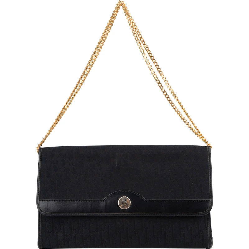 Christian Dior Oblique Monogram Vintage Single Flap Shoulder Bag