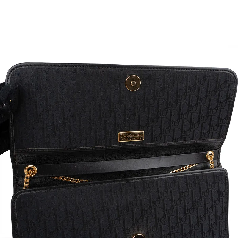 Christian Dior Oblique Monogram Vintage Single Flap Shoulder Bag