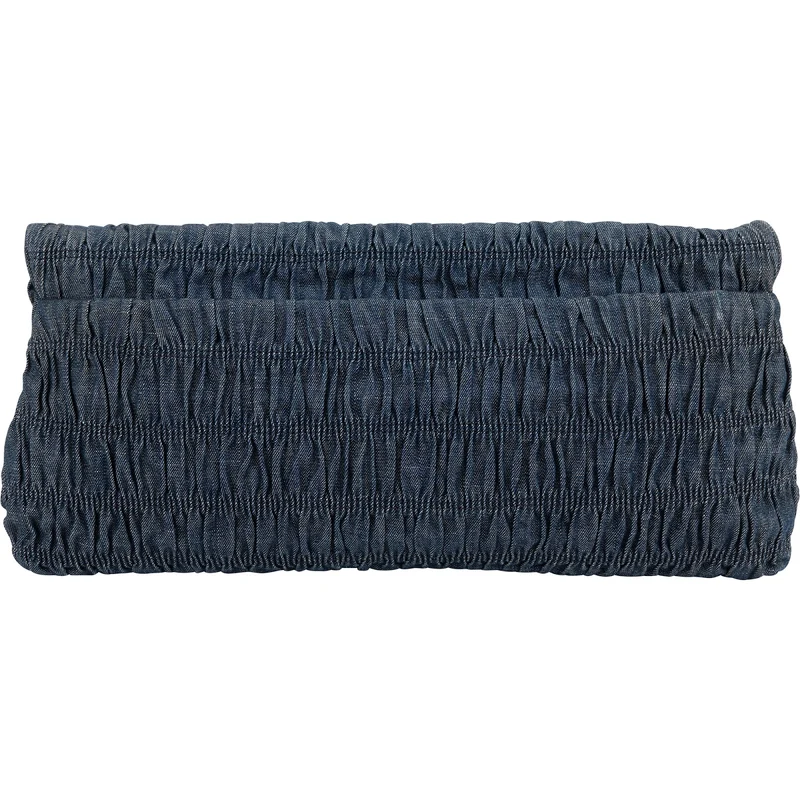 Prada Denim Gauffre Jumbo Clutch Bag