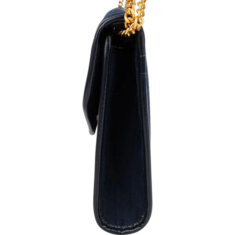 Christian Dior Blue Oblique Monogram Single Enevelope Flap Shoulder Bag