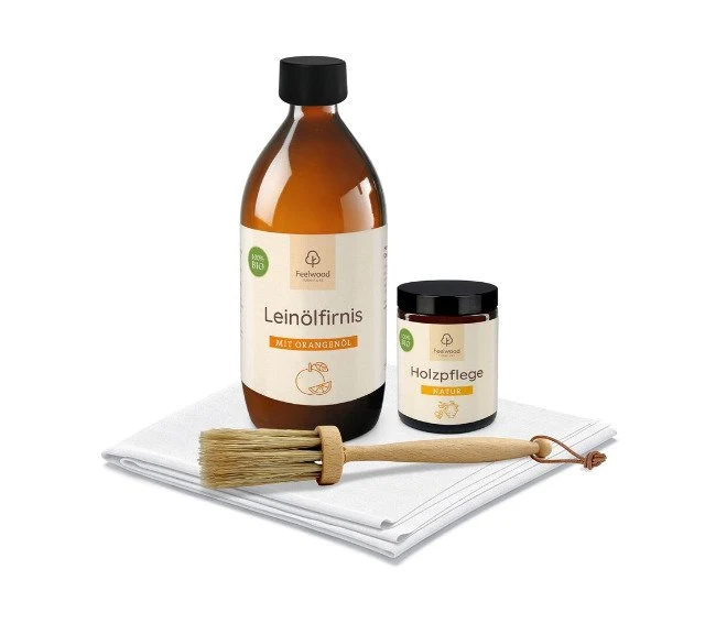 Bio Holzpflege-Set Orange