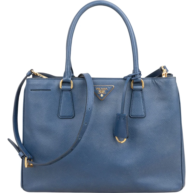 Prada Blue Saffiano Lux Galleria Handbag