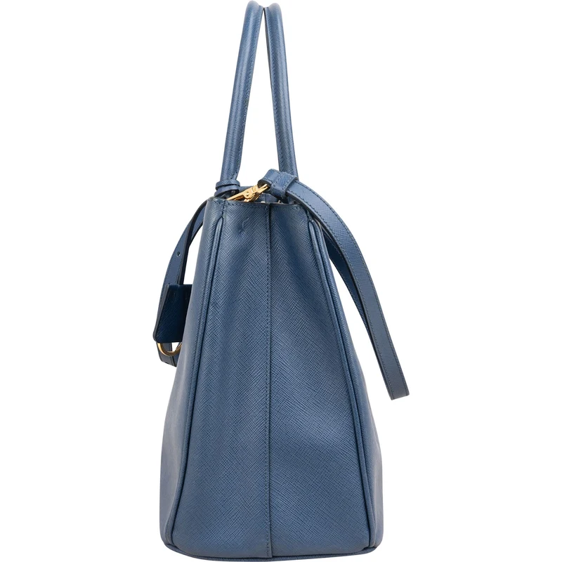 Prada Blue Saffiano Lux Galleria Handbag