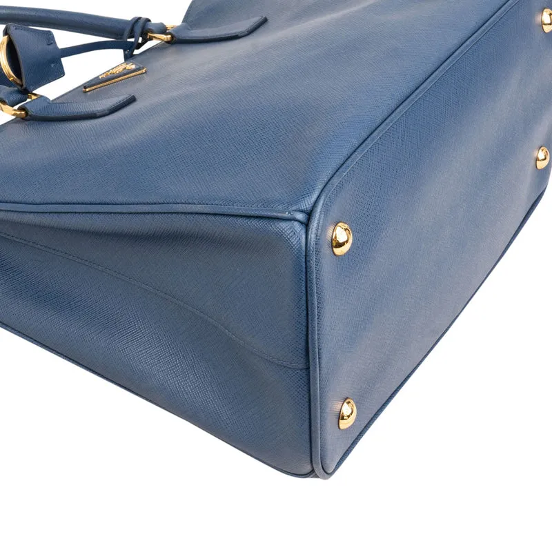 Prada Blue Saffiano Lux Galleria Handbag