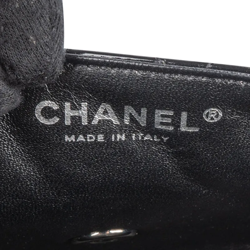 Chanel Quilted Patent Leather East West Single Flap Shoulder Bag