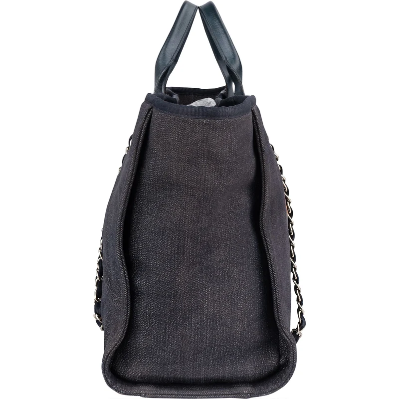 Chanel Denim Deauville Tote Shoulder Bag