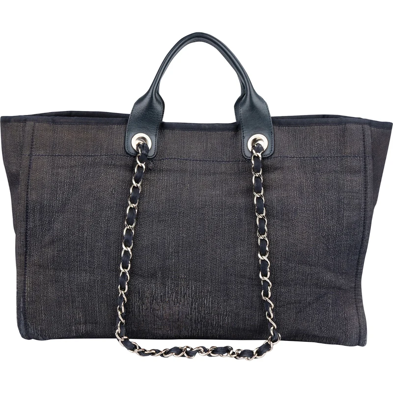 Chanel Denim Deauville Tote Shoulder Bag