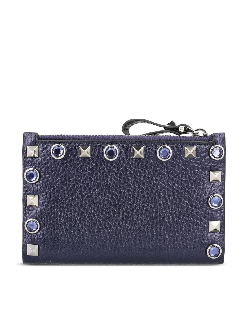 VALENTINO GARAVANI Porta Carte Rockstud In Pelle