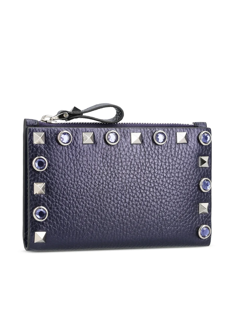 VALENTINO GARAVANI Porta Carte Rockstud In Pelle