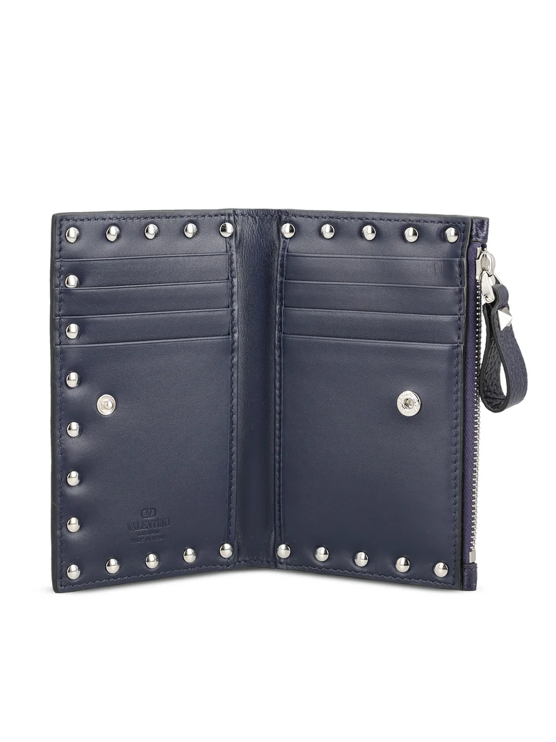 VALENTINO GARAVANI Porta Carte Rockstud In Pelle